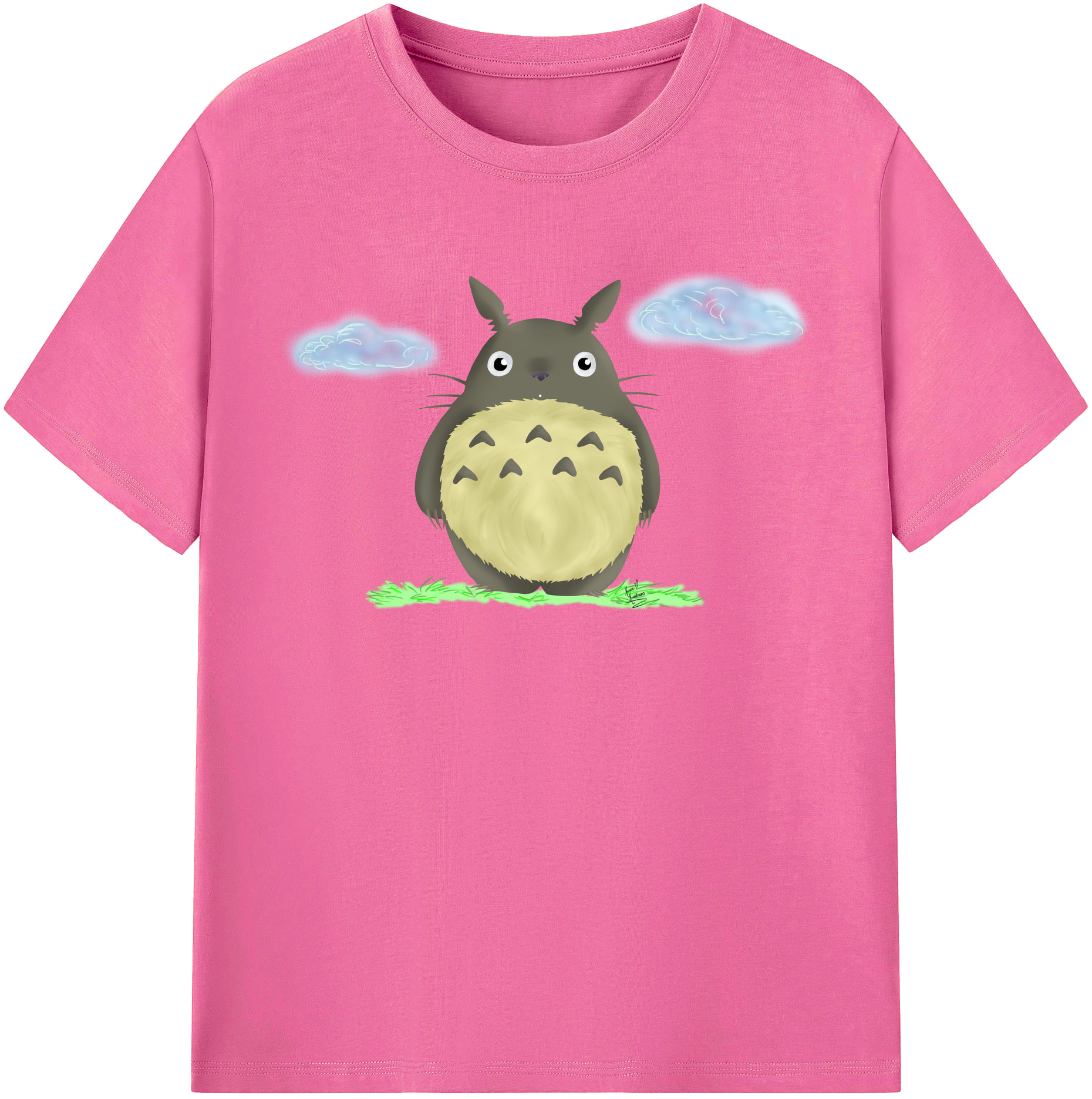 （画像用） となりのトトロ 草壁メイ 草壁サツキ My Neighbor Totoro Satsuki Kusakabe Mei Kusakabe レディースカジュアルプリントTシャツ（綿100％）